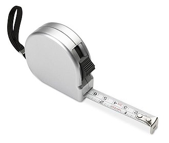 Measuring tape 2mtr, matt silver