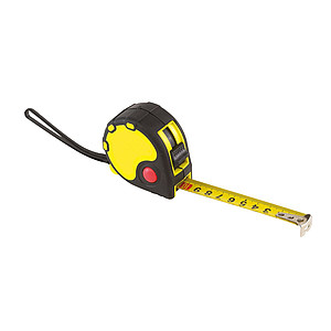 Measuring tape "Basic I" with clip, automatic stopper, 3m,colour yellow, black