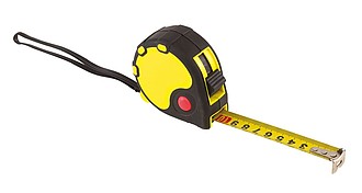 Measuring tape "Basic II" with clip, automatic stopper, 5m,colour yellow, black