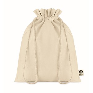 Medium gift draw cord bag in organic cotton