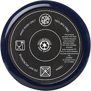 Melbourne 1200 ml RCS certified insulated tumbler with straw, navy