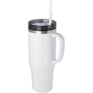 Melbourne 1200 ml RCS certified insulated tumbler with straw, white