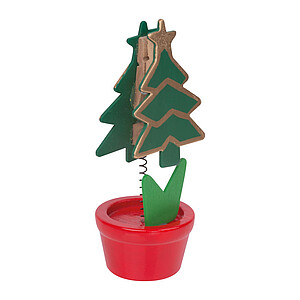 Memo holder in christmas tree design, multicolor