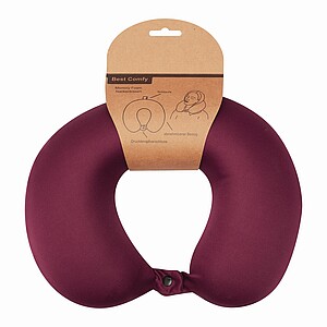 Memory-Foam-Neck Pillow, burgundy