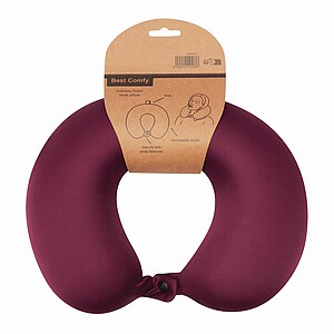 Memory-Foam-Neck Pillow, burgundy