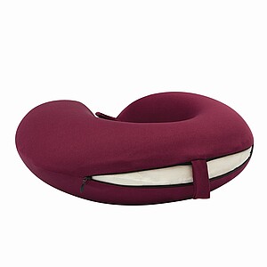 Memory-Foam-Neck Pillow, burgundy