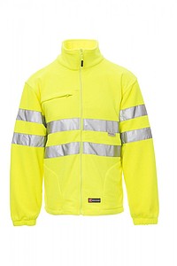 Men’s fleece jacket with 3M reflective stripes, fluo yellow XXL