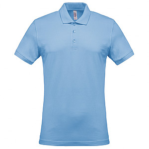 Men s KARIBAN SHORT-SLEEVED PIQUÉ POLO SHIRT, sky blue, L