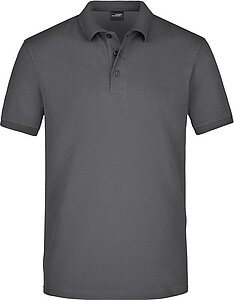 Mens elastic pique polo James Nicholson, anthracite, M