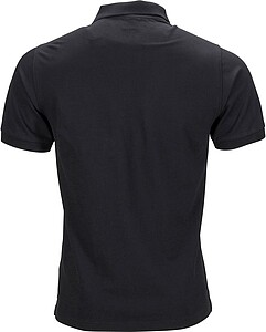 Mens elastic pique polo James Nicholson, black, S