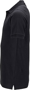 Mens elastic pique polo James Nicholson, black, S