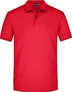 Mens elastic pique polo James Nicholson, red, M