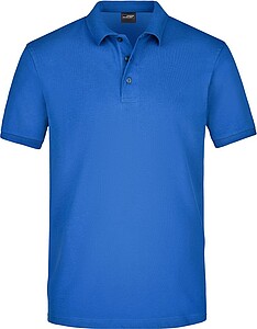 Mens elastic pique polo James Nicholson, royal blue, S