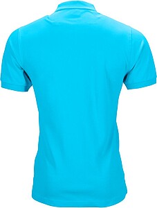 Mens elastic pique polo James Nicholson, turquise, S