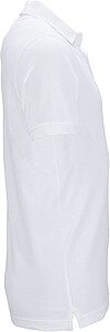 Mens elastic pique polo James Nicholson, white, S