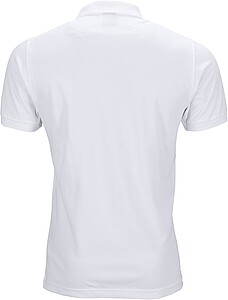 Mens elastic pique polo James Nicholson, white, XXL