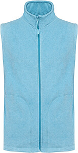Mens microfleece vest KARIBAN, blue melange, S