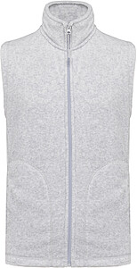 Mens microfleece vest KARIBAN, light grey melange, S