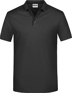 Mens Piqué Polo, black, S