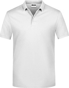 Mens Piqué Polo, white, S