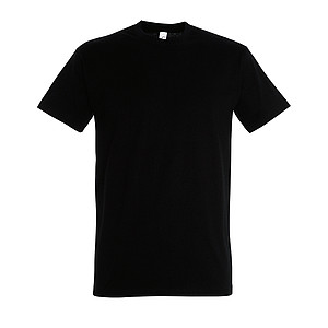 MENS ROUND NECK T-SHIRT IMPERIAL, DEEP BLACK, L