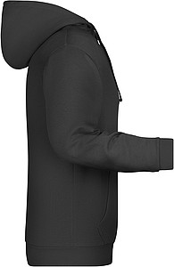 Mens sweatshirt with hoodie James Nicholson, black, M