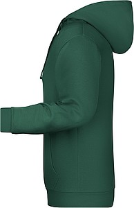 Mens sweatshirt with hoodie James Nicholson, dark green, M