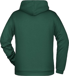 Mens sweatshirt with hoodie James Nicholson, dark green, M