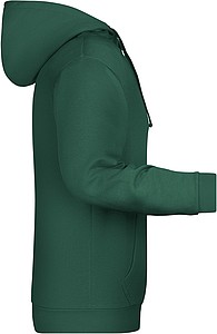 Mens sweatshirt with hoodie James Nicholson, dark green, M