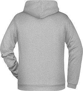 Mens sweatshirt with hoodie James Nicholson, dark grey melange, M