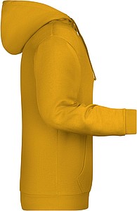 Mens sweatshirt with hoodie James Nicholson, dark yellow, M