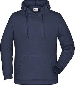 Mens sweatshirt with hoodie James Nicholson, navy, M