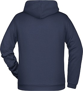 Mens sweatshirt with hoodie James Nicholson, navy, M