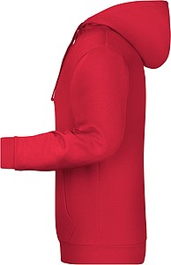 Mens sweatshirt with hoodie James Nicholson, red, M