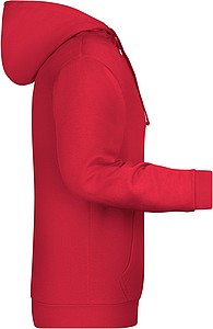 Mens sweatshirt with hoodie James Nicholson, red, M