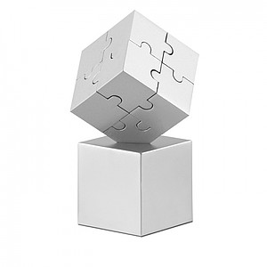 Metal 3D puzzle, matt silver
