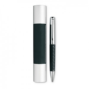 Metal ball pen in box, black