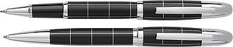 Metal ballpen and rollerpenBlack/silver