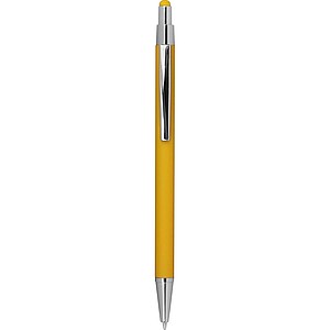 Metal ballpen with rubber coating and touch function