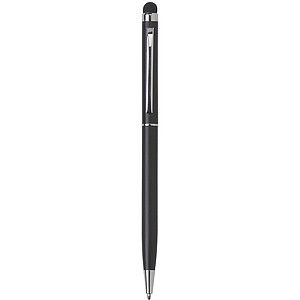 Metal ballpen with rubber tip.Black