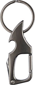 Metal carabiner keychain Bella, gun metal