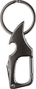 Metal carabiner keychain Bella, gun metal