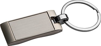 Metal key ring, grey