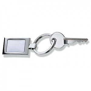 Metal key ring, shiny silver