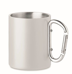 Metal mug and carabiner handle
