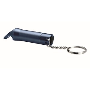 Metal torch key ring, french navy