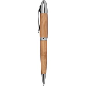 Metal twist ballpen with bamboo coating