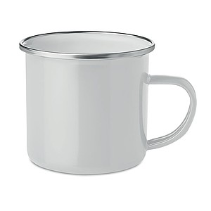 Metal vintage mug with enamel layer. Capacity 350 ml.