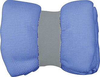 Microfibre towel with elastic band, blue