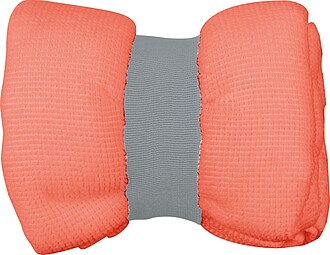 Microfibre towel with elastic band, red